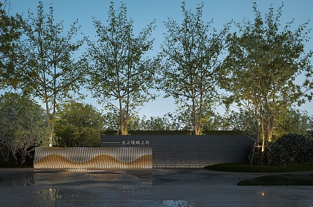 Modeling landscape wall Simple landscape wall Straight entrance landscape wall 3d model