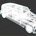 Dark Colored Vintage Classic Car With Retro Design Details