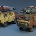 doomsday chariot wasteland car doomsday vehicle 3d model