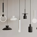 Modern Minimalist Pendant Lights With Various Black And White Designs For Interior Decor