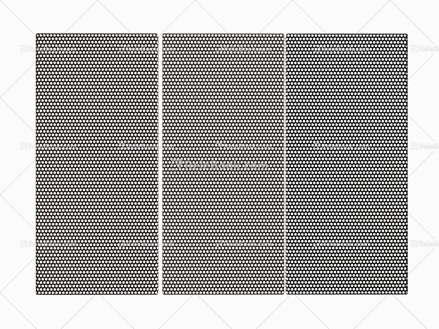 Modern punching plate punching wall surface 3d model