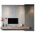 Modern TV Cabinet Combination Modern Cabinet TV Cabinet Home Furniture Ornaments Book Living Room Decorations TV TV Monitor 3d model