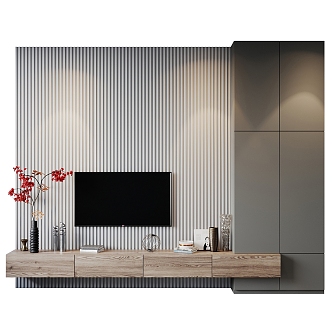 Modern TV Cabinet Combination Modern Cabinet TV Cabinet Home Furniture Ornaments Book Living Room Decorations TV Monitor 3d model