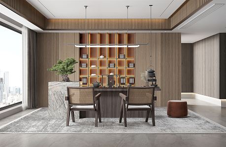 New Chinese Tea Room 3d model