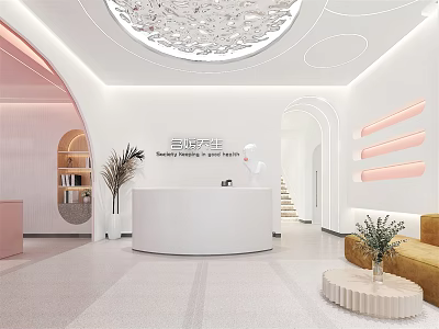 Modern Beauty Salon Hall Beauty Shop Front Hall 3d model