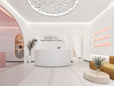 Modern Beauty Salon Hall Beauty Shop Front Hall 3d model