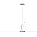 Three Modern Transparent Glass Pendant Lights With Metallic Accents Illuminated In Interior
