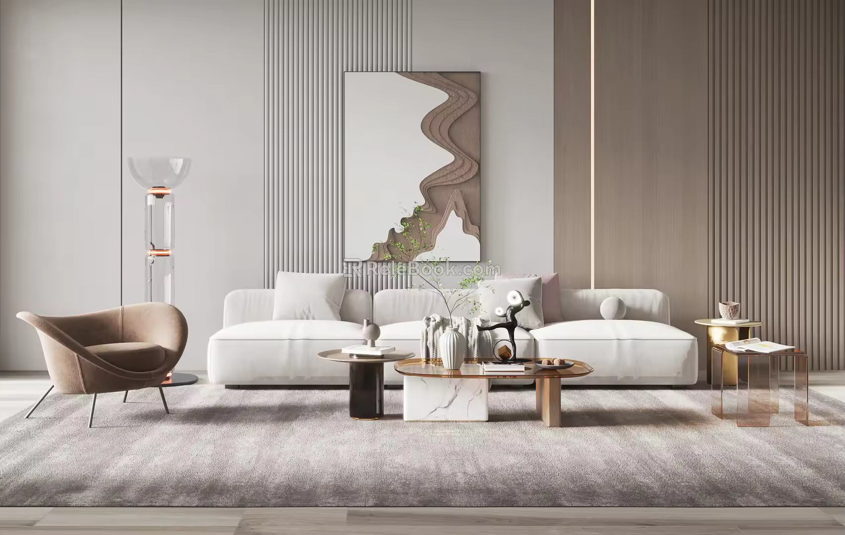 Modern Sofa Coffee Table Combination Sofa Coffee Table 3d model