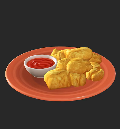 Modern Food Cartoon Food 3d model