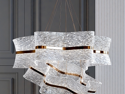 Light Luxury Crystal Chandelier 3d model