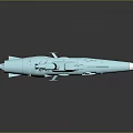 Light Blue Streamlined Spacecraft Model With Detailed Structure For Cosmic Aerospace