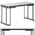 Modern Minimalist Desk Design With Sleek Metal Legs And Smooth Top