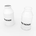MENGNIU White Milk Bottles With Brand Label And Smooth Surface Design