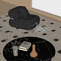 Modern Lazy Sofa Single Sofa 3d model
