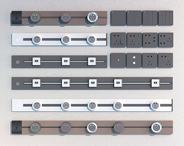 Modern Socket Mobile Rail Socket 3d model