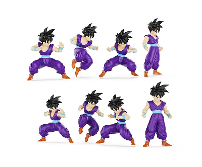 Modern Anime Characters Dragon Ball Characters Handmade 3d model