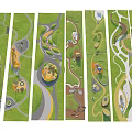 Diverse Park Landscape Design With Curved Paths Green Areas And Circular Plazas