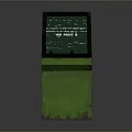 Green Vintage Arcade Machine With Screen Showing High Score And Control Buttons