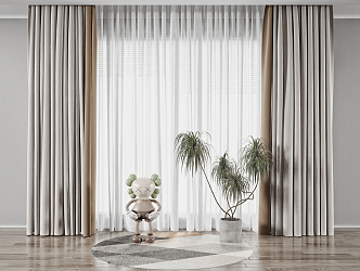 Modern Curtains 3d model