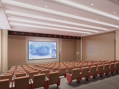 Modern Conference Hall Theater Large Conference Room 3d model