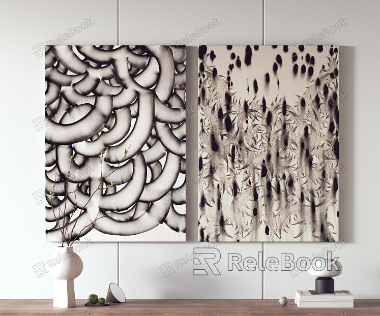 Modern abstract painting hanging painting decorative painting model