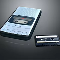 Vintage Cassette Tape Recorder And Classic Cassette Tape With Retro Digital Design