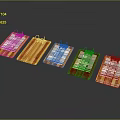 Modern writing splint with clip writing board drawing board writing board 3d model