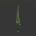 Decorative Bladed Weapon With Unique Hole Design And Ornate Handle