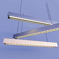 Modern Linear Chandelier Design With Three Hanging Sleek Bars And Even Illumination