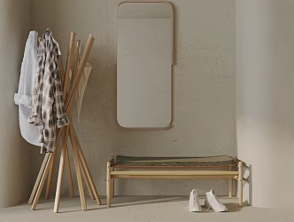 Modern shoe changing stool 3d model