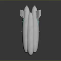Twin Spacecraft With White Body And Light Blue Stripes Futuristic Aerospace Design
