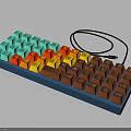 Colorful Keycaps RGB Backlit Mechanical Keyboard With Wired Connection And Modern Design