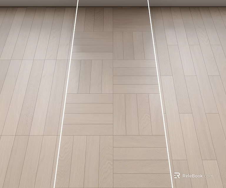 Light Oak Wooden Flooring With Natural Grain And Smooth Surface For Modern Interiors 3d model 