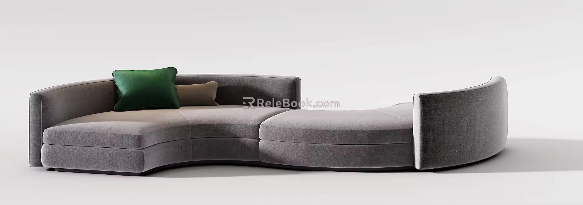modern curved sofa 3d model