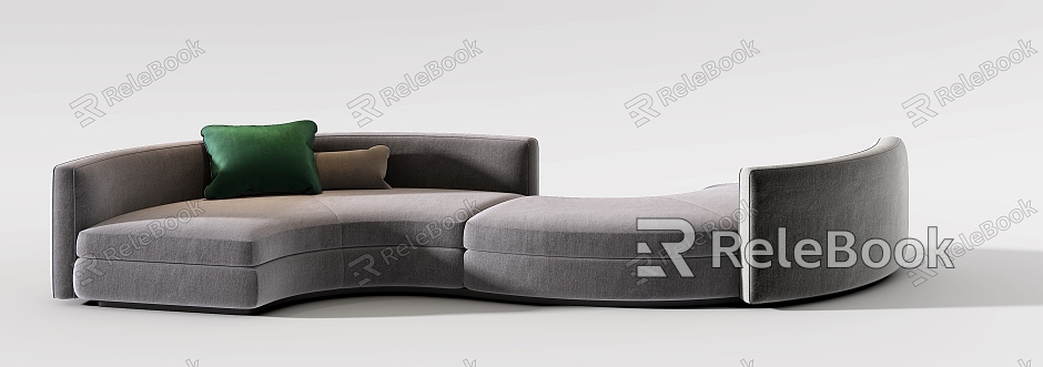 modern curved sofa model