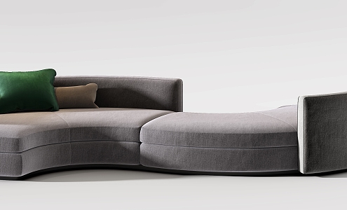 modern curved sofa 3d model