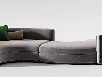 modern curved sofa 3d model