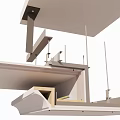 Modern ceiling reverse support ceiling decoration process node 3d model
