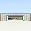 Contemporary Feature Wall With Ornate Lattice Frame And Transparent Glass Panel