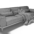 Three-seat sofa 3d model