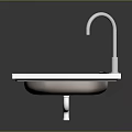 Practical Stainless Steel Kitchen Sink with Drainer Board and Faucet