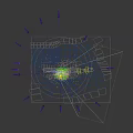 Aerial Planning of Modern Airport Terminal with Runways Planes and Water Feature