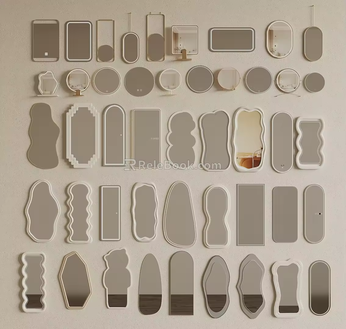 mirror full-length mirror make-up mirror floor mirror bathroom mirror full-length mirror 3d model