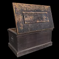 Open Vintage Wooden Toolbox With Various Hardware Tools And Accessories Inside 3d model