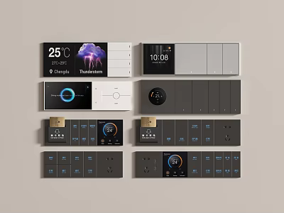 Switch socket hotel switch hotel switch guest room switch intelligent switch conjoined switch socket 3d model