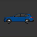 Blue Mercedes SUV Featuring Panoramic Sunroof Sporty Wheels And Modern Design