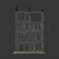 Unfinished Multi Story Building Model With Gray Exterior And Foundation Structure