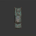 Vintage Teal Rusty Car With Worn Exterior And Weathered Classic Design