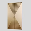 Golden Modern Door Handle With Geometric Lines And Sleek Metal Surface Design