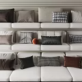 Modern Simple Pillow Combination 3d model